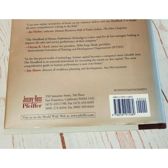 2nd Edition Handbook Of Human Performance Technology Improving Individual Book - Picture 6 of 12